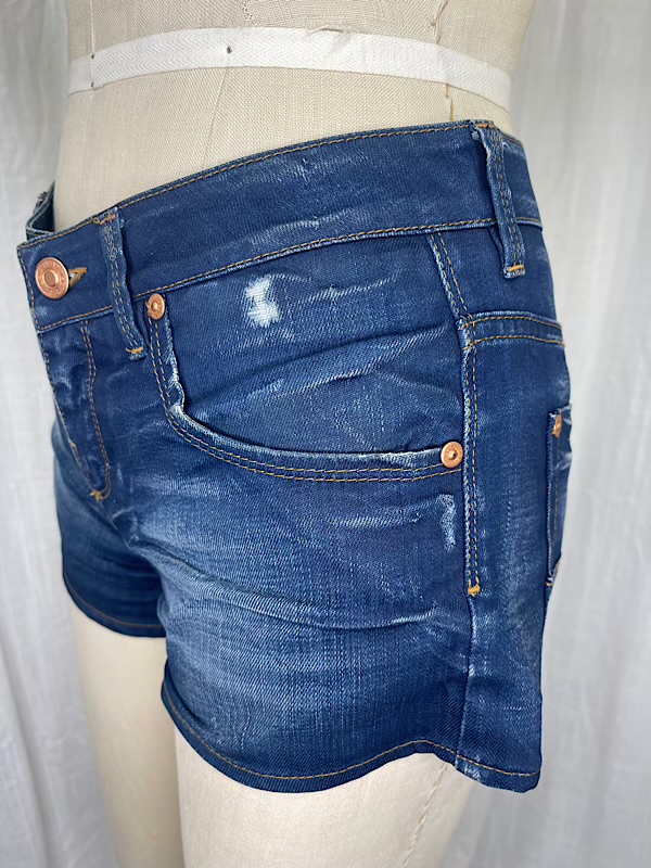 la boudoir miami vintage y2k ferre blue denim short shorts (3)