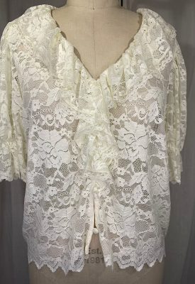 la boudoir miami vintage inspired 70s beige lace peasant blouse (2)
