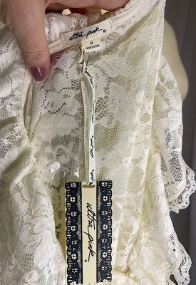 la boudoir miami vintage inspired 70s beige lace peasant blouse (2)