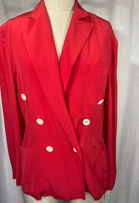 la boudoir miami vintage 90s red ralph lauren silk jacket (2)