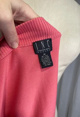 la boudoir miami vintage y2k peach knit cardigan sweater with rhinetone buttons (2)