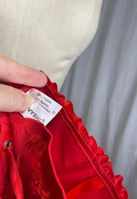 la boudoir miami vintage inspired red brocade lace-up corset (1)