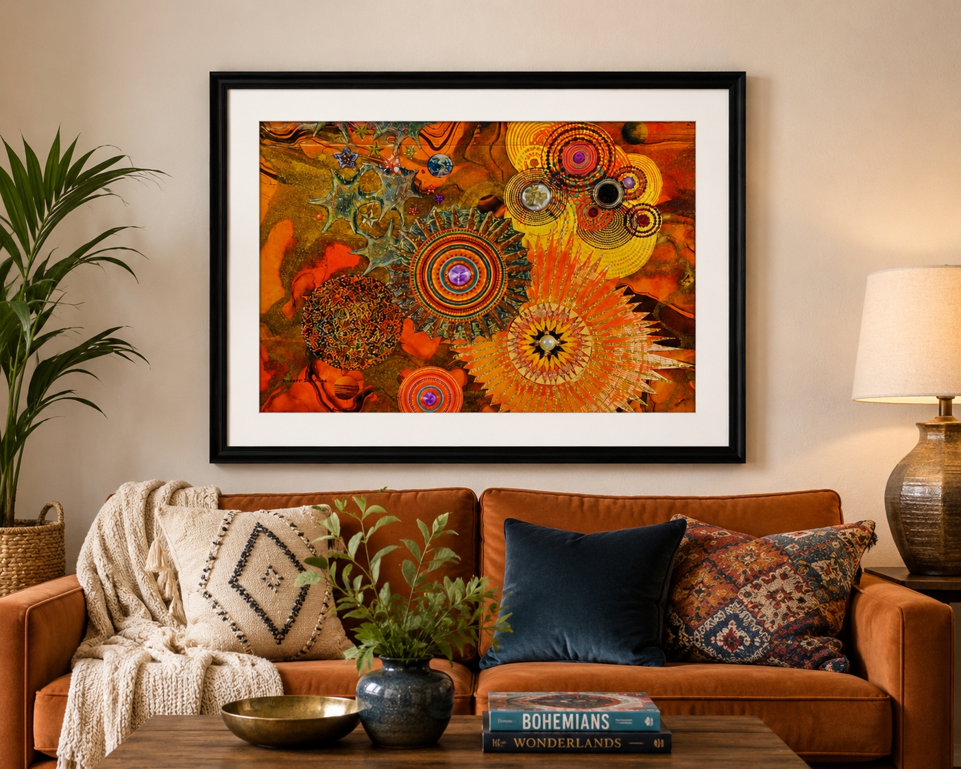 Image of Cosmic Firestorm Hand-Signed Numbered Limited Edition Framed Canvas