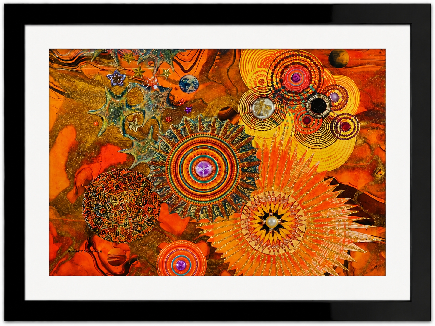 Cosmic Firestorm Hand-Signed Numbered Limited Edition Framed Canvas