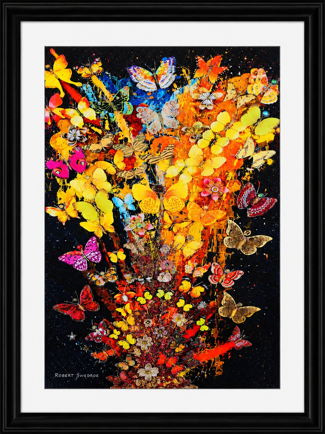 Image of Feu D’Artifice Papillon – Hand-Signed and Numbered Framed Limited Edition by Robert M. Swedroe