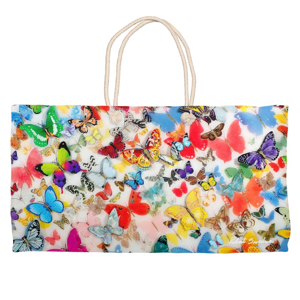 Butterflies of the World Weekender Tote Rope Handle by Robert M. Swedroe