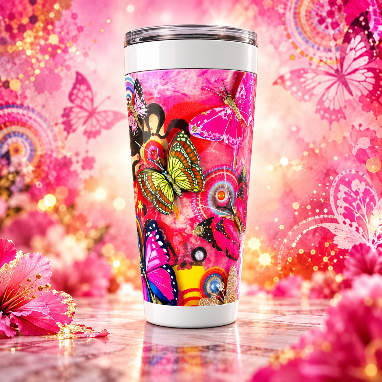 Image of Butterfly Angels Viking Tumbler by Robert M. Swedroe